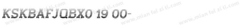KSKBAFJQBX0 19 00字体转换